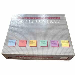 Out of Context: A Game Of Outrageous Quotes Board Game Complete 1985